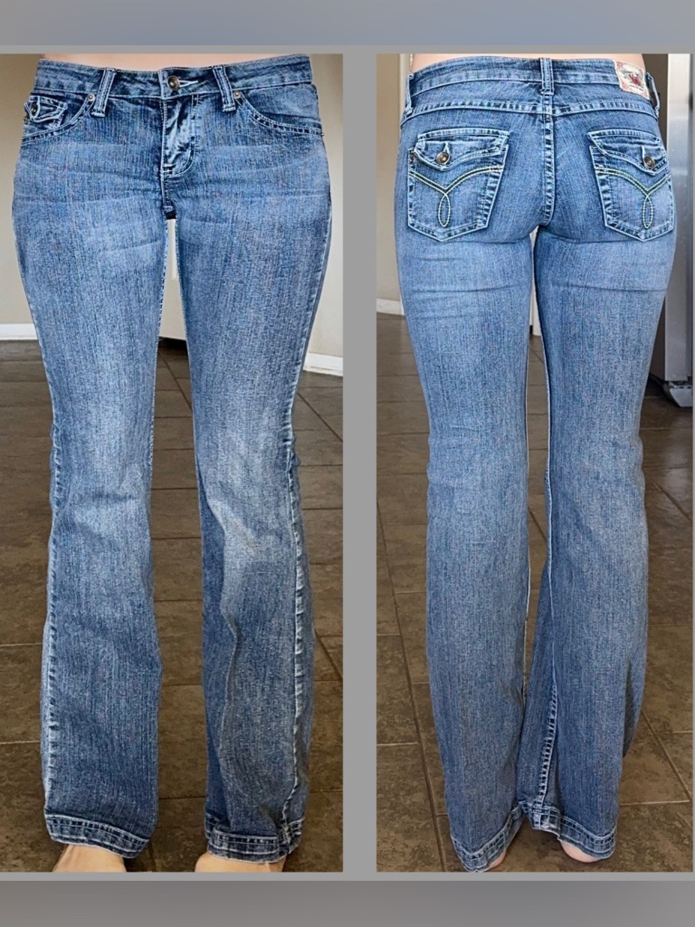 Y2k Vintage Low Rise Denim Bootcut Flare Jeans YMI 3 25